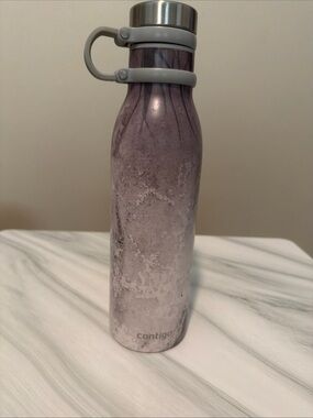 Contigo Lavender Marble Stainless Steel Bottle with Gray Handle